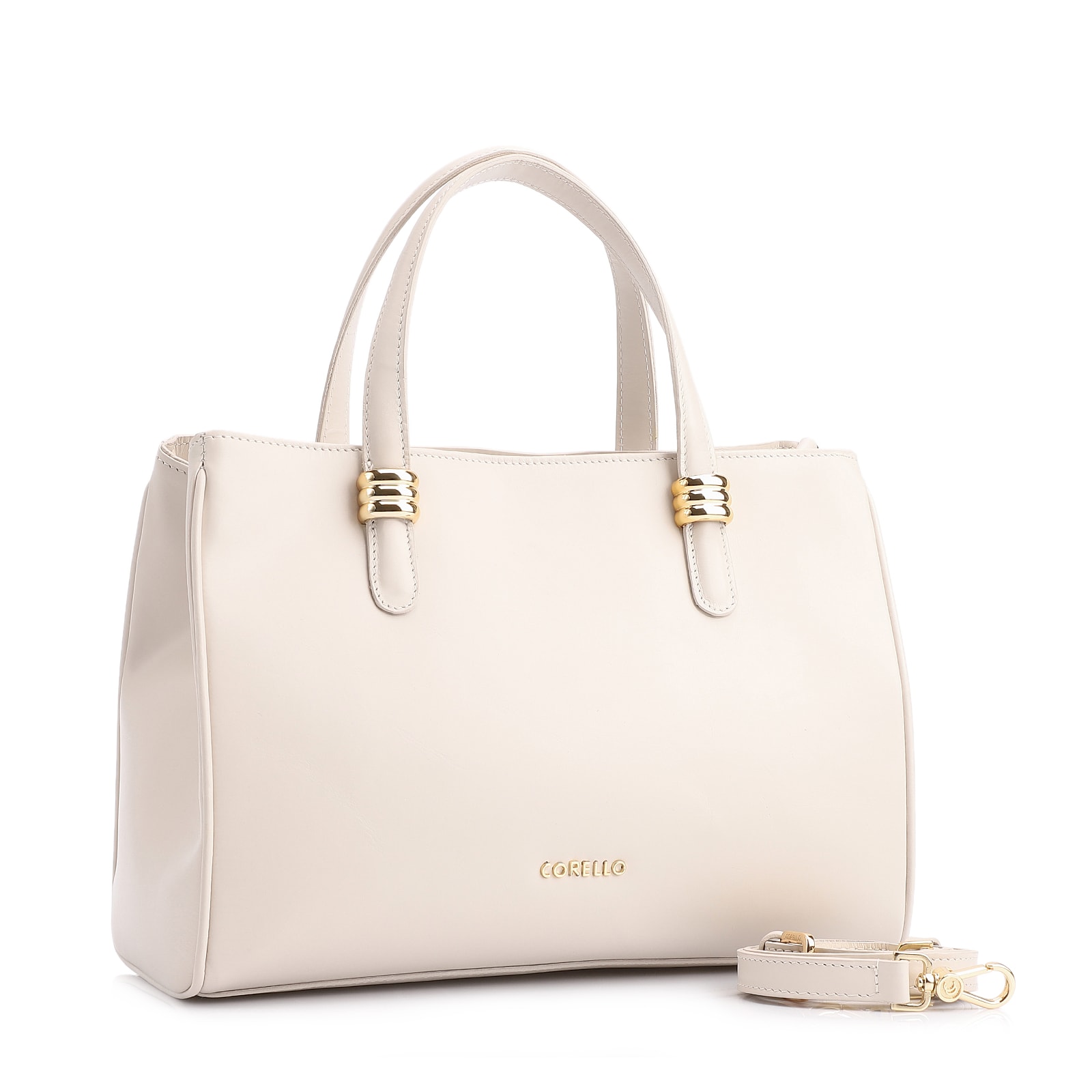 Bolsa Tote Couro Off White