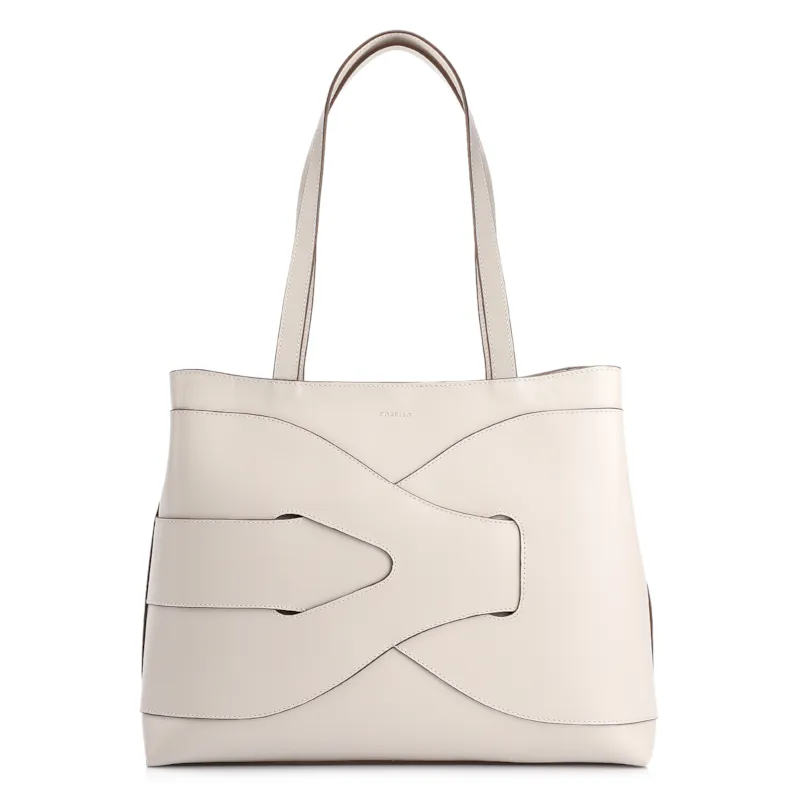 Bolsa Tote Couro Off White
