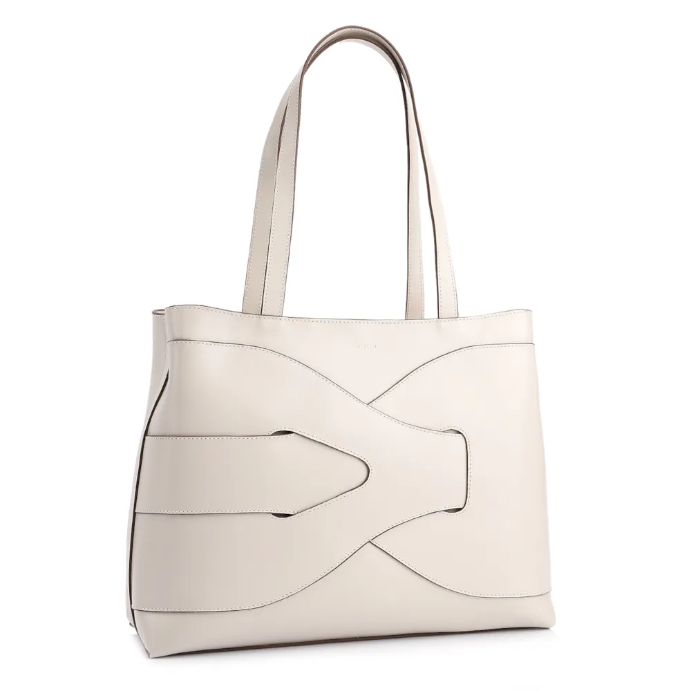 Bolsa Tote Couro Off White - imagem 2