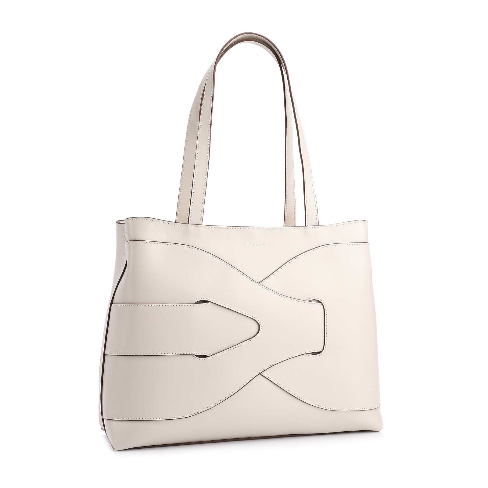 Bolsa Tote Couro Off White