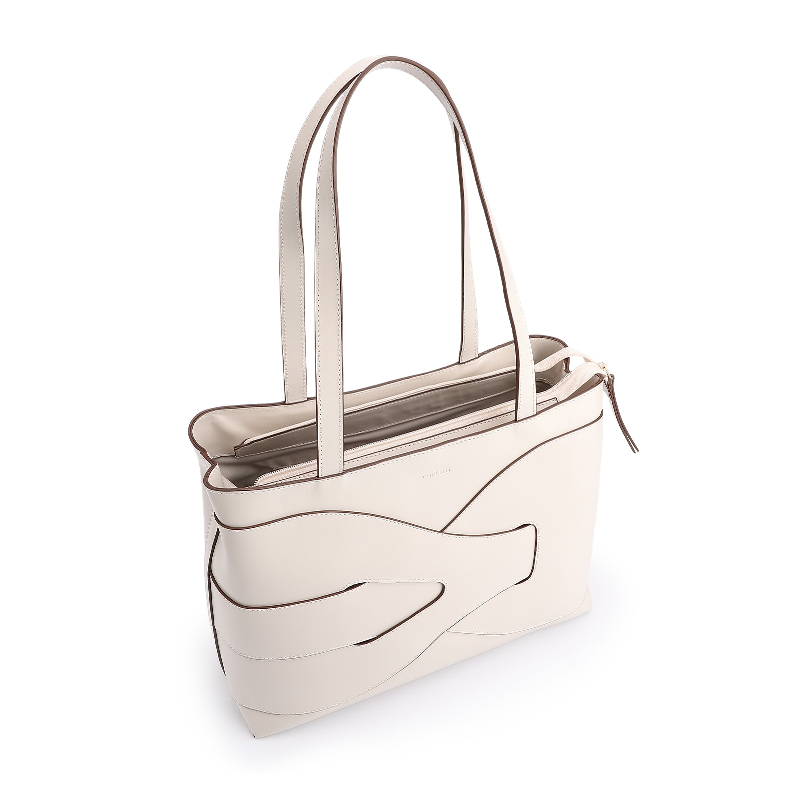 Bolsa Tote Couro Off White