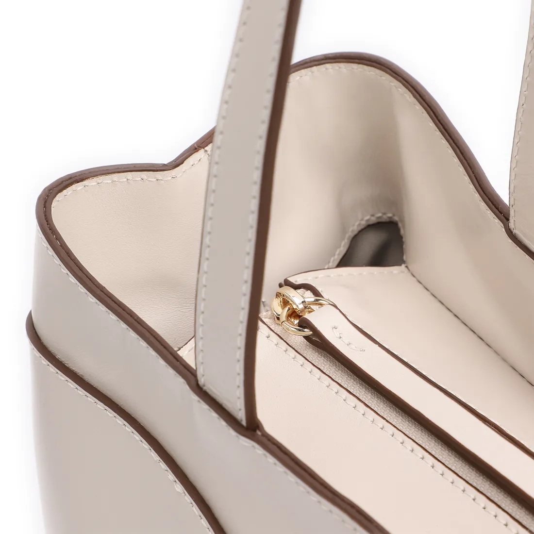 Bolsa Tote Couro Off White - foto 5
