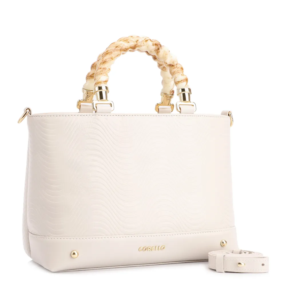 Bolsa Tote Couro Off White - imagem 3