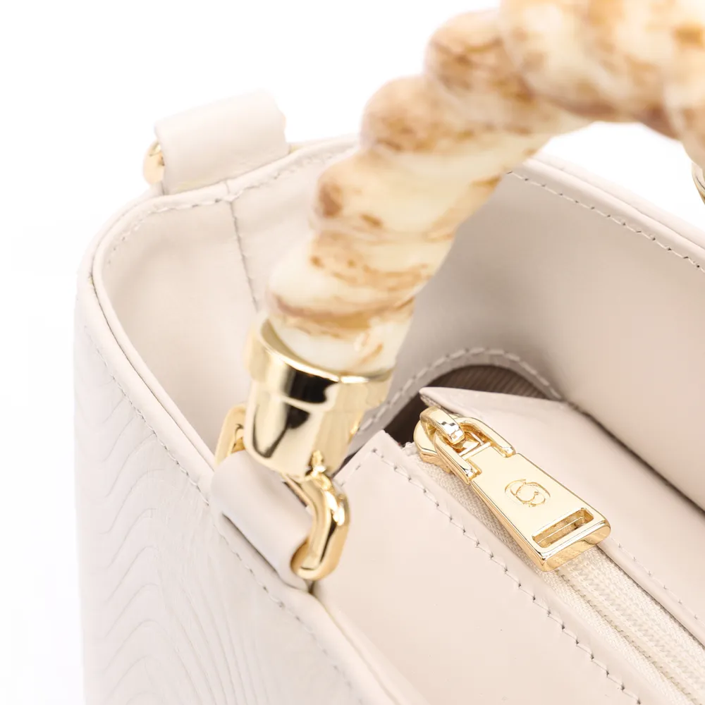 Bolsa Tote Couro Off White - imagem 6