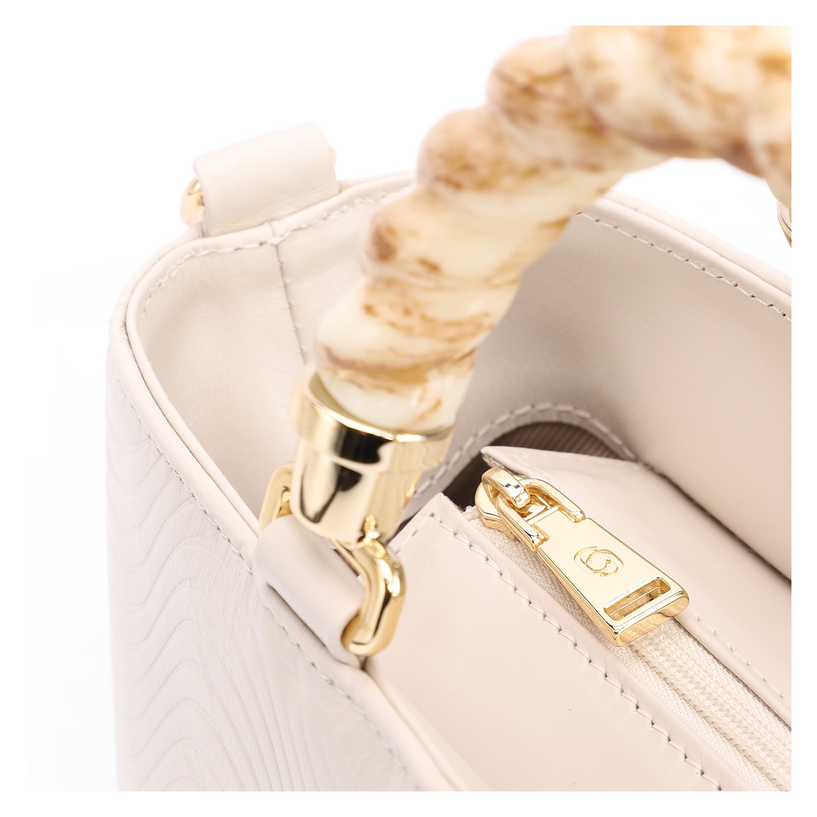Bolsa Tote Couro Off White
