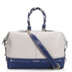 Bolsa Tote Couro Off White/Azul - imagem 1