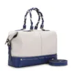 Bolsa Tote Couro Off White/Azul - imagem 2
