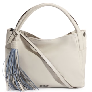 Couro Off White/Azul