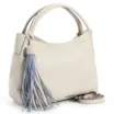Bolsa Tote Couro Off White/Azul - imagem 3