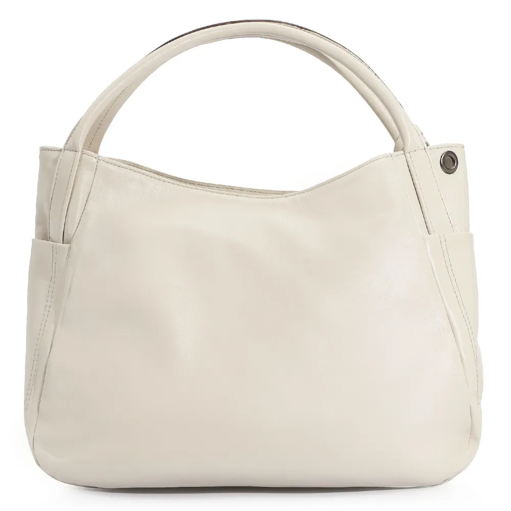 Bolsa Tote Couro Off White/Azul - imagem 4