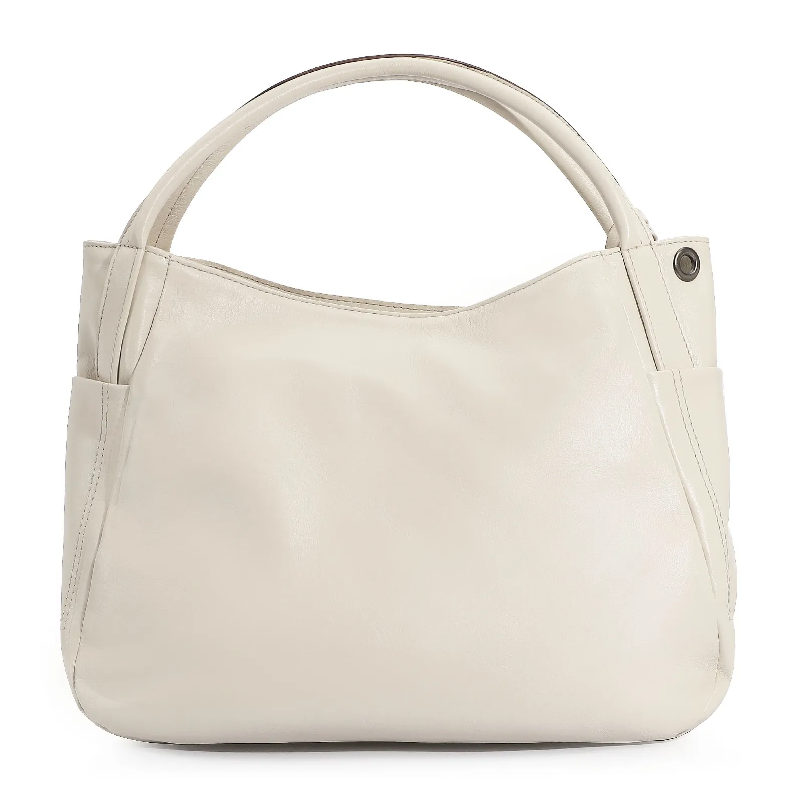 Bolsa Tote Couro Off White/Azul