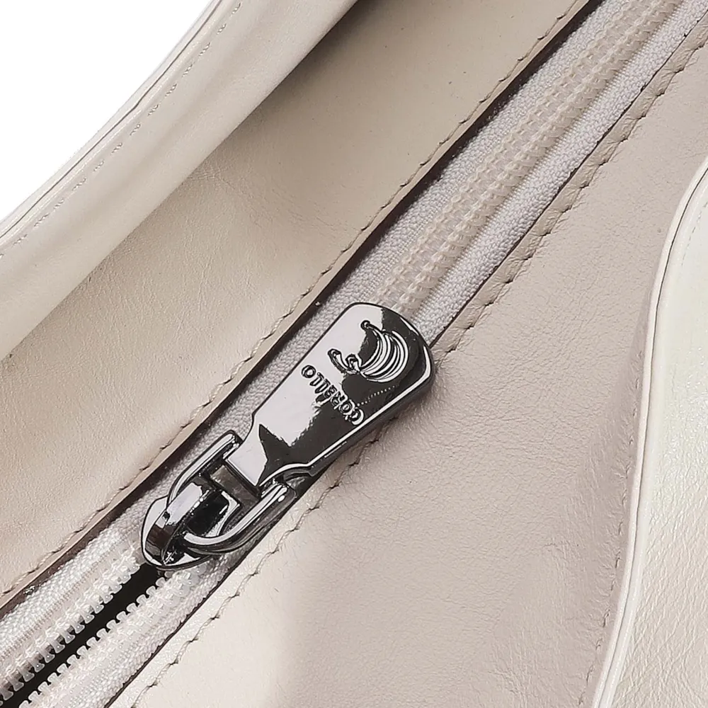 Bolsa Tote Couro Off White/Azul - imagem 6