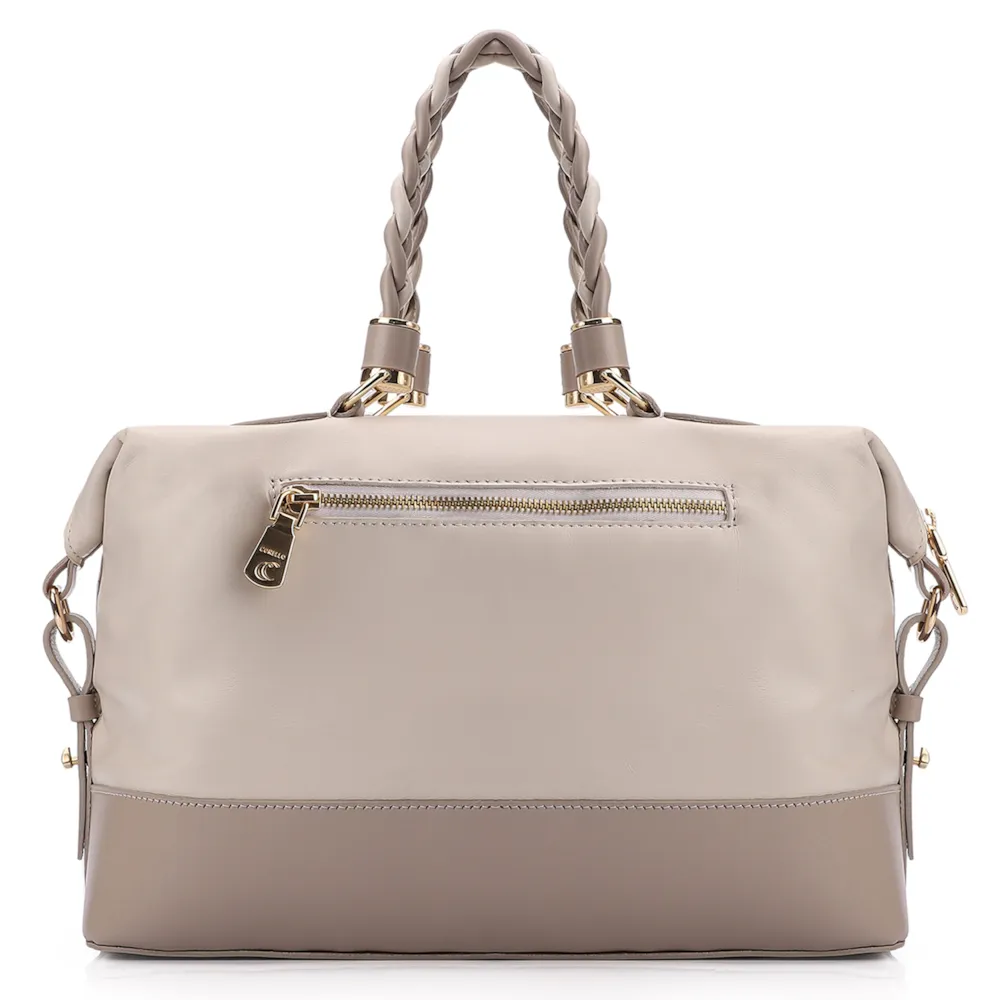 Bolsa Tote Couro Off White/Bege - imagem 3