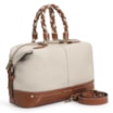 Bolsa Tote Couro Off White/Caramelo - imagem 2