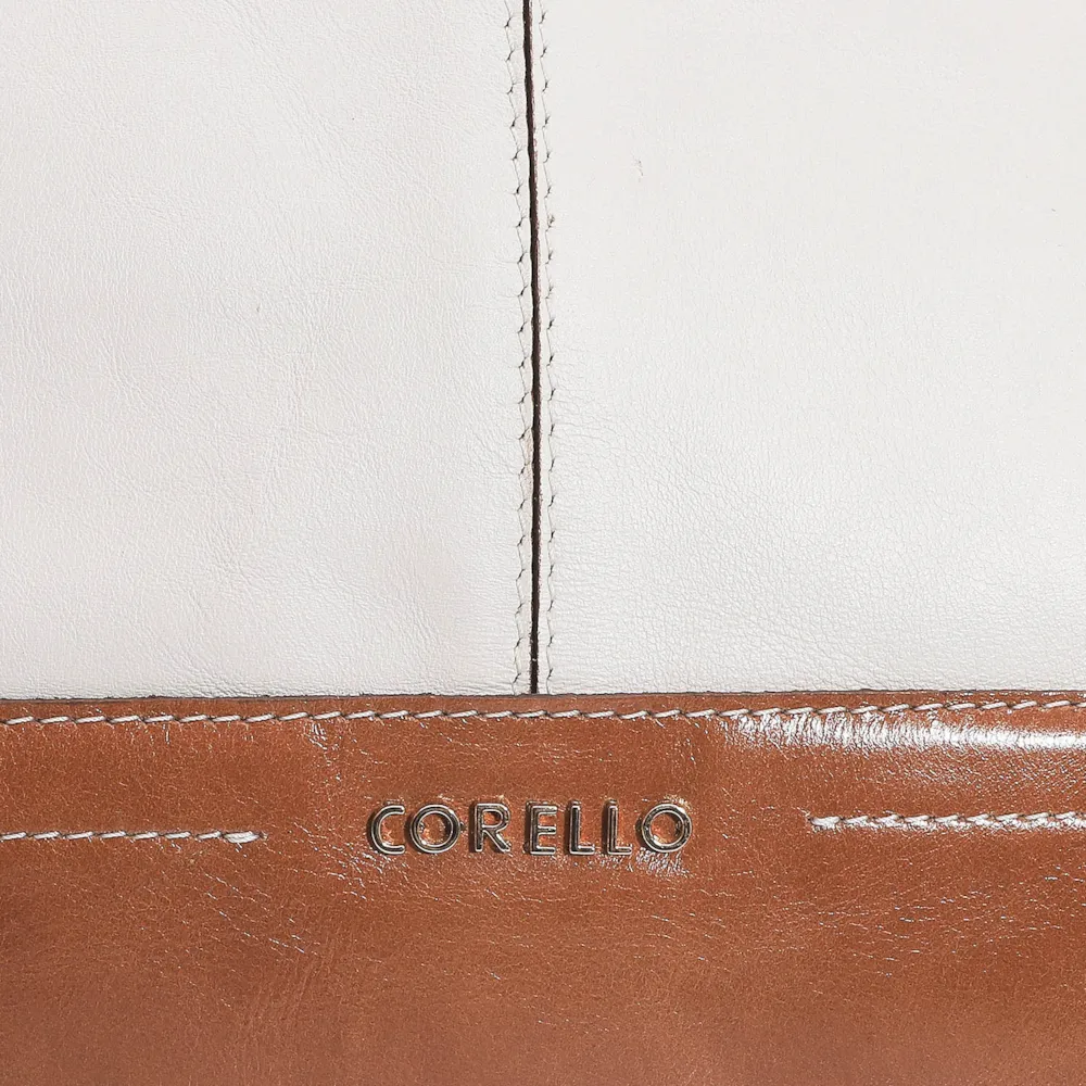 Bolsa Tote Couro Off White/Caramelo - imagem 7