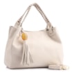 Bolsa Tote Couro Off White/Couro Marrom - imagem 2
