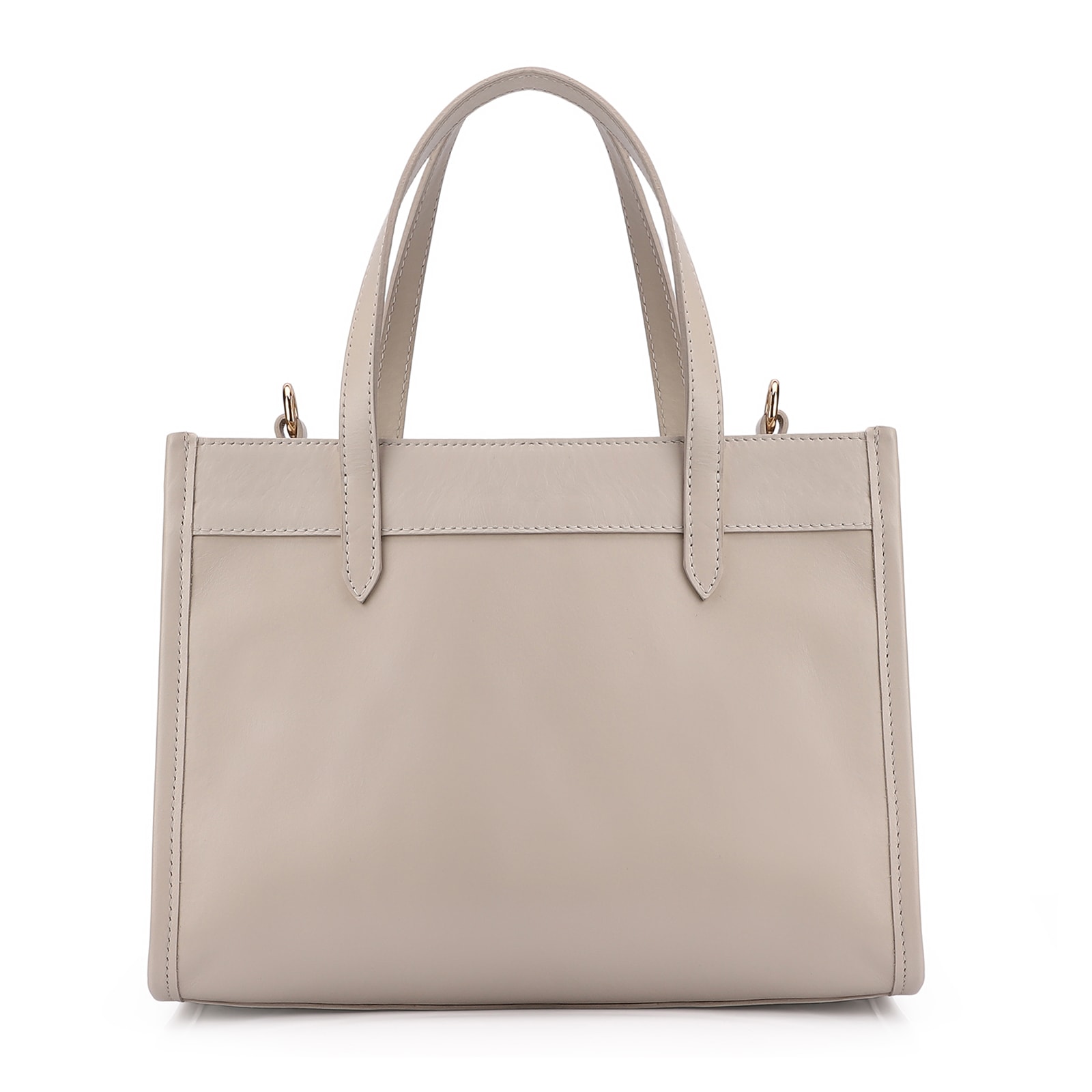 Bolsa Tote Couro Off White/Crochet Off White