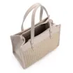 Bolsa Tote Couro Off White/Crochet Off White - imagem 4