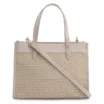 Bolsa Tote Couro Off White/Crochet Off White - imagem 1
