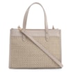 Bolsa Tote Couro Off White/Crochet Off White - imagem 1