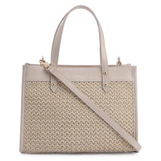 Couro Off White/Crochet Off White