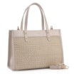 Bolsa Tote Couro Off White/Crochet Off White - imagem 2