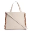 Bolsa Tote Couro Off White/Marrom - imagem 1