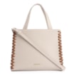 Bolsa Tote Couro Off White/Marrom - imagem 1