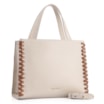 Bolsa Tote Couro Off White/Marrom - imagem 2