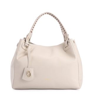 Couro Off White/Marrom