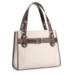 Bolsa Tote Couro Off White/Marrom - imagem 3