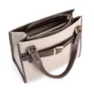 Bolsa Tote Couro Off White/Marrom - imagem 5