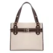 Bolsa Tote Couro Off White/Marrom - imagem 1