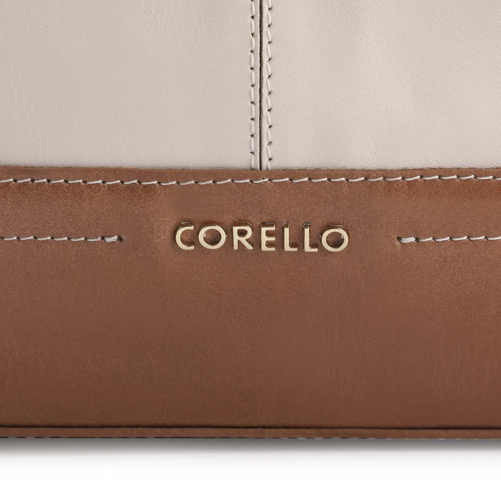 Bolsa Tote Couro Off White/Marrom - imagem 6