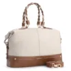 Bolsa Tote Couro Off White/Marrom - imagem 2