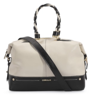 Couro Off White/Preto