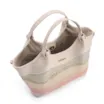 Bolsa Tote Couro Off White/Ráfia Colorida - imagem 4
