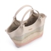 Bolsa Tote Couro Off White/Ráfia Colorida - imagem 4