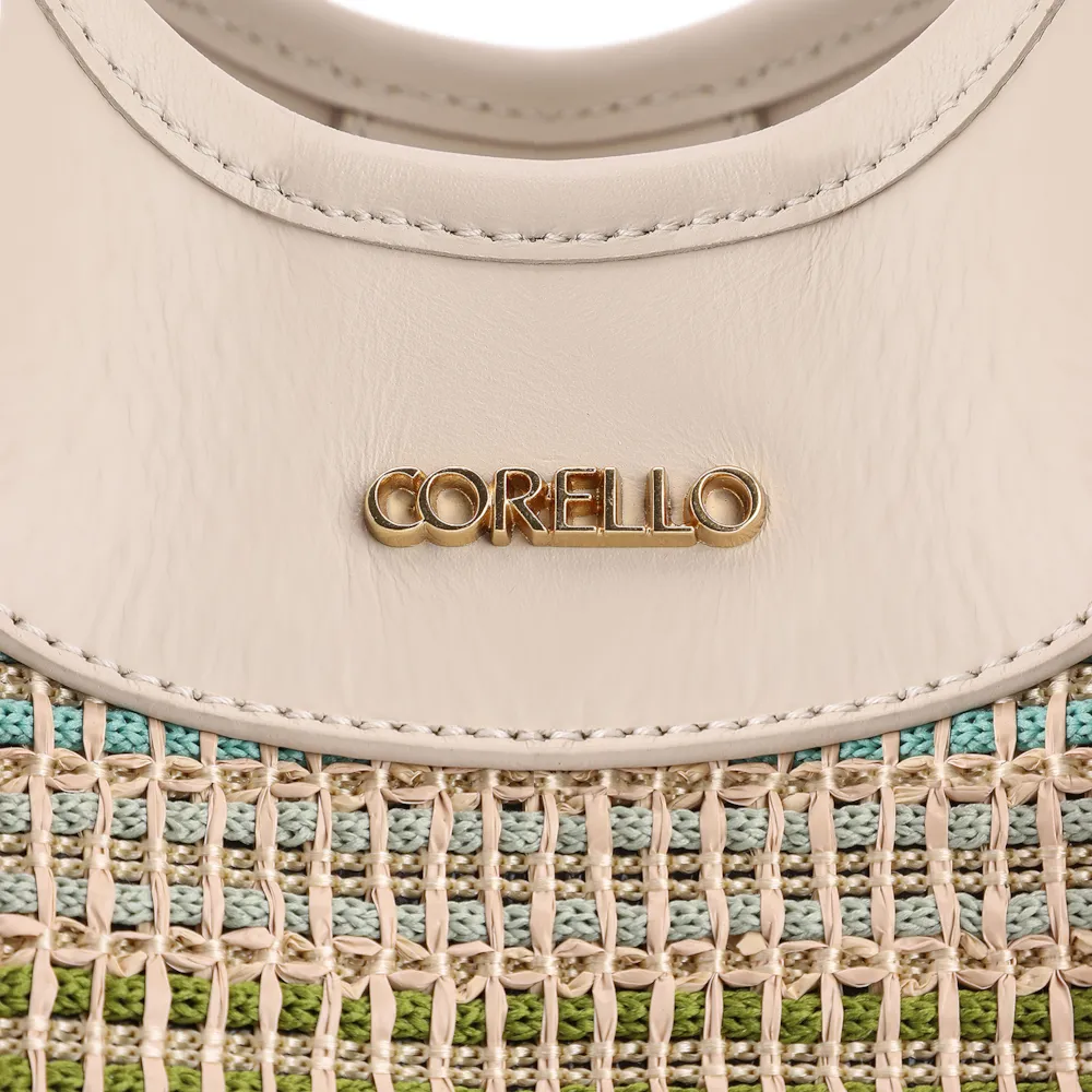 Bolsa Tote Couro Off White/Ráfia Colorida - imagem 6