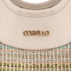 Bolsa Tote Couro Off White/Ráfia Colorida - imagem 6