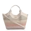Bolsa Tote Couro Off White/Ráfia Colorida - imagem 1