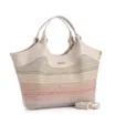 Bolsa Tote Couro Off White/Ráfia Colorida - imagem 2