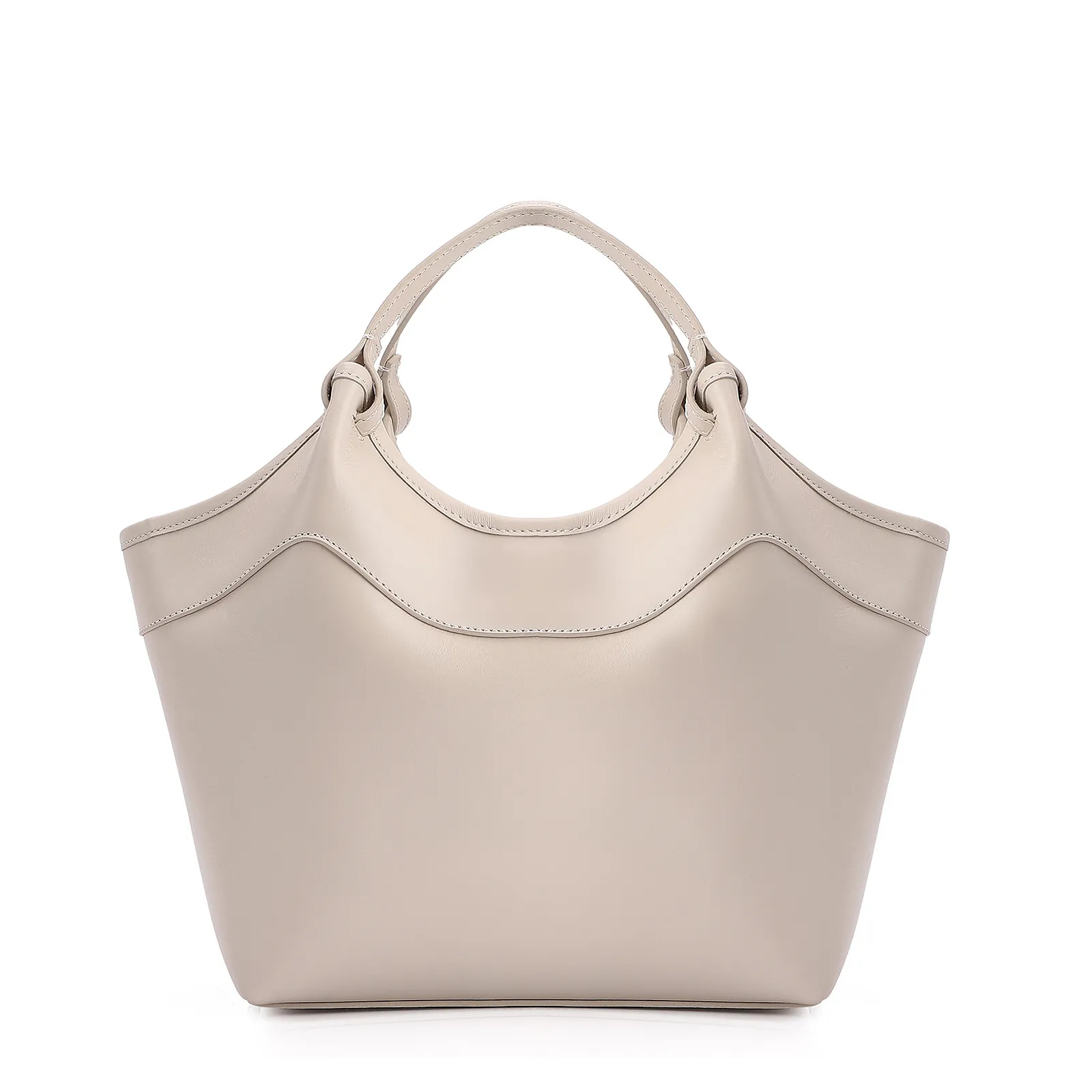 Bolsa Tote Couro Off White/Ráfia Colorida
