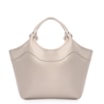 Bolsa Tote Couro Off White/Ráfia Colorida - imagem 3