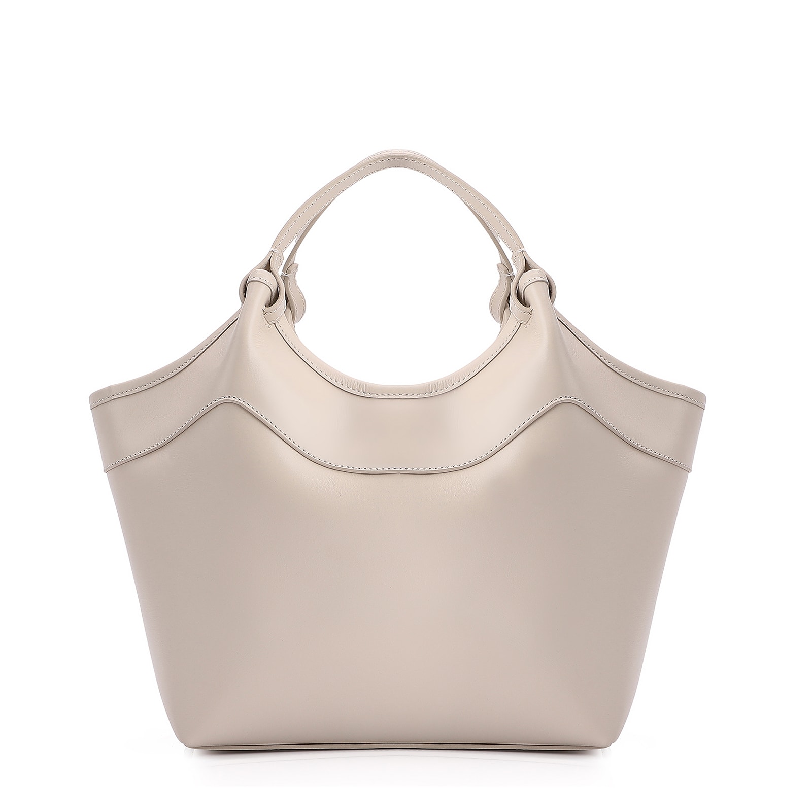 Bolsa Tote Couro Off White/Ráfia Colorida