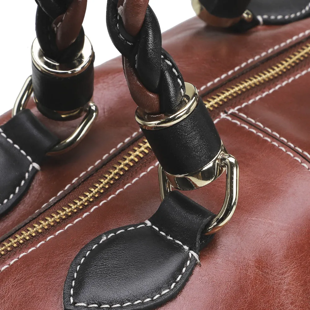 Bolsa Tote Couro Pinhao/Preto - imagem 5