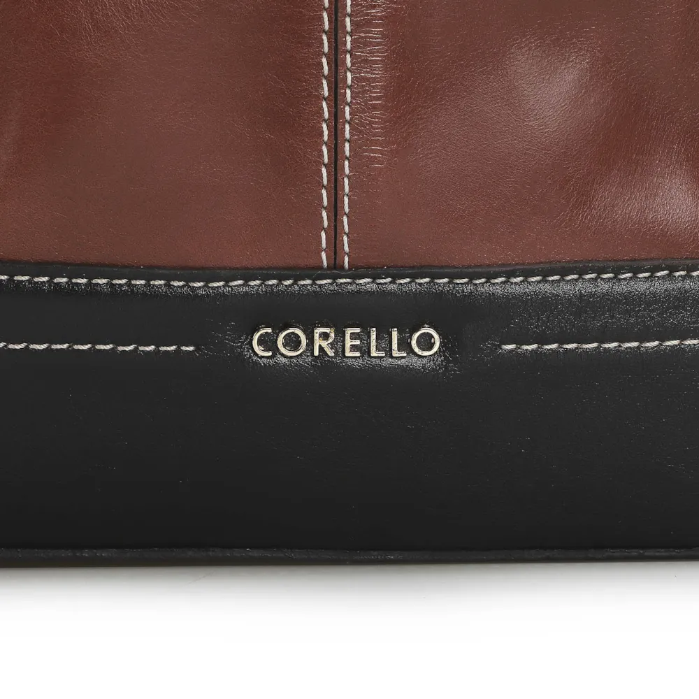 Bolsa Tote Couro Pinhao/Preto - imagem 6