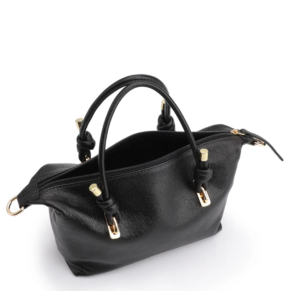 Bolsa Tote Couro Preto - imagem 5