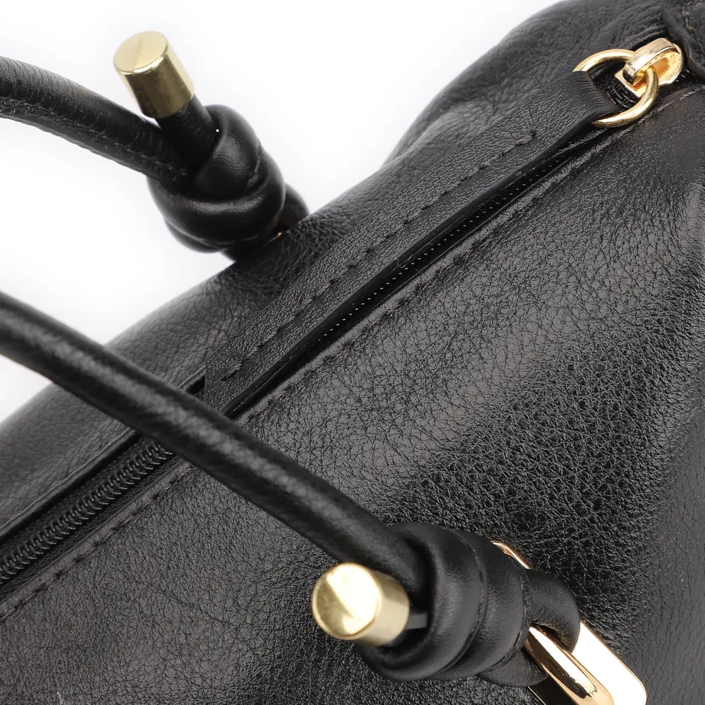 Bolsa Tote Couro Preto - imagem 6