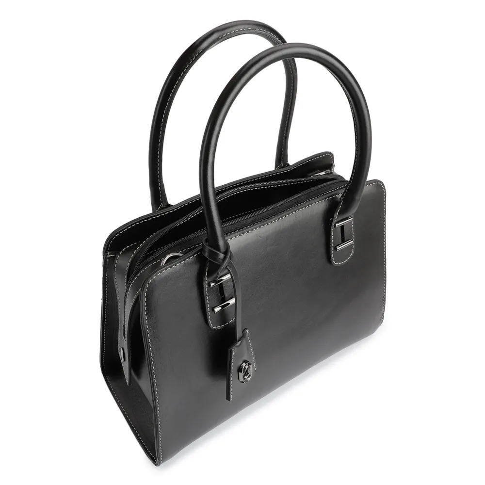 Bolsa Tote Couro Preto - imagem 4